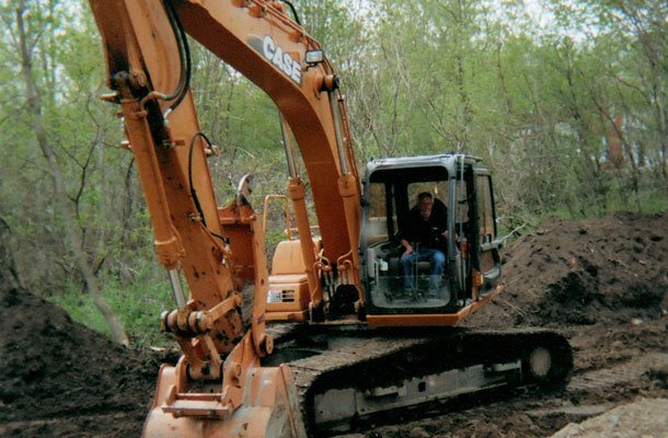 close up of excavator